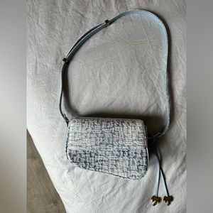 Palm angels MONOGRAM SHOULDER CRASH BAG LIGHT BLUE